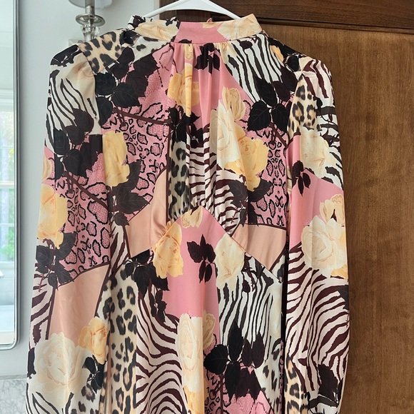 ASOS Design mock neck fitted maxi dress. Long sleeve. - Picture 4 of 4